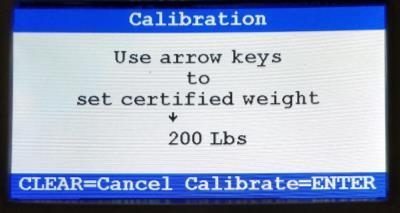 Press the following keys in this sequence to proceed with the calibration procedure. 4. Follow the screen prompt and ensure the scale is on a level surface with no weight on the platform. 5.