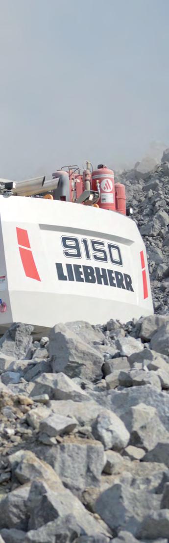 Efficiency The R 9150 follows the Liebherr design philosophy of maximizing the machines performance by improving the efficiency of all individual subsystems.