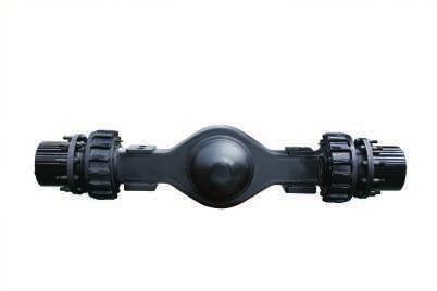 Durable drive axle The hypoid type planetary reduction drive axle smoothly delivers desired torque to the drive wheels.