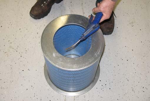 MAINTENANCE CLEANING THE DUST FILTER MAIN BRUSH Use one of the following methods to clean the dust filter: SHAKING Press the filter shaker switch. Check the brush daily for wear or damage.