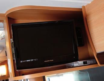 ..opens to reveal DVD player which links to TV Deeper cabinets, some with removable shelves Award-winning Rimini double shower Luxury deep-pile removable carpet Memory foam as standard on all fixed