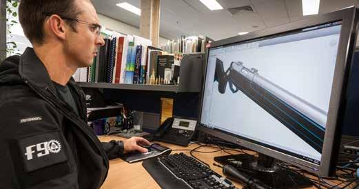 The design team consists of multi-disciplined small arms experts, industrial designers and draftsmen drawn from diverse backgrounds in mechanical and manufacturing engineering, plus sporting and