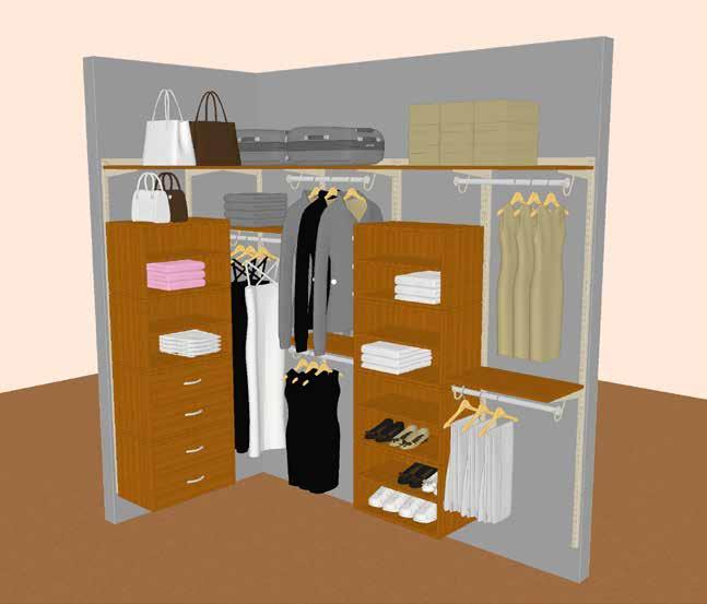 WALK-INS Your dream walk-in closet can be a reality. Envision an efficient space where every garment, shoe, and accessory has a place.