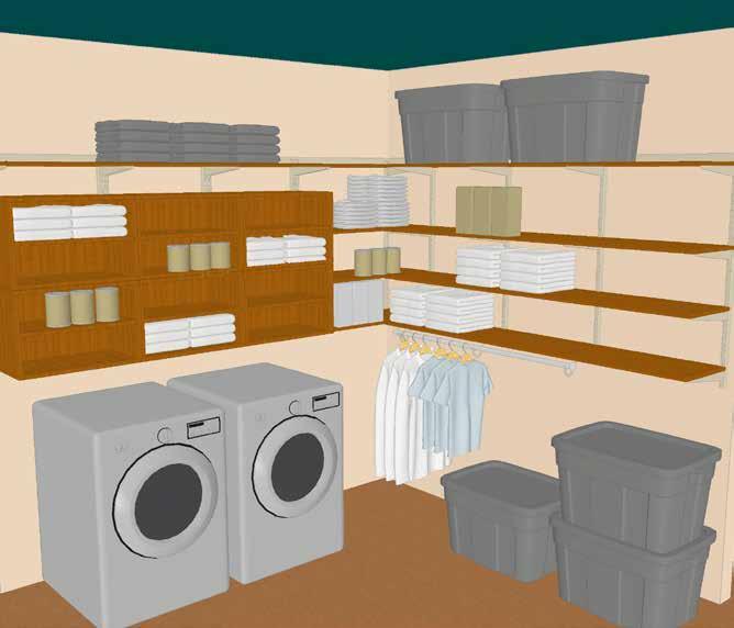 LAUNDRY Put your laundry room to work with a customized design that will maximize