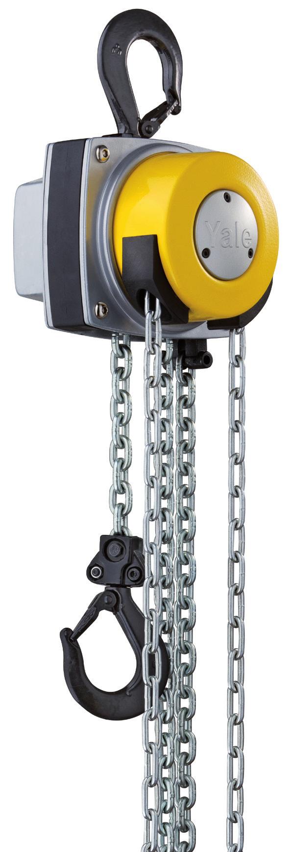 The revolutionary 360 rotating hand chain guide allows the operator to work from virtually any position, in confined spaces or above the load.