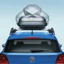75 kg VolKSWAGen GenuIne ROOF BOX The aerodynamic roof box provides an impressive combination of minimal driving noise together with simple and quick installation using a quick-action clamping