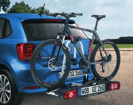 max. 60 kg VolKSWAGen GenuIne BICYCLE CARRIer FOR The TOWING HITCH Simply transport up to two bicycles in an easy and safe way.