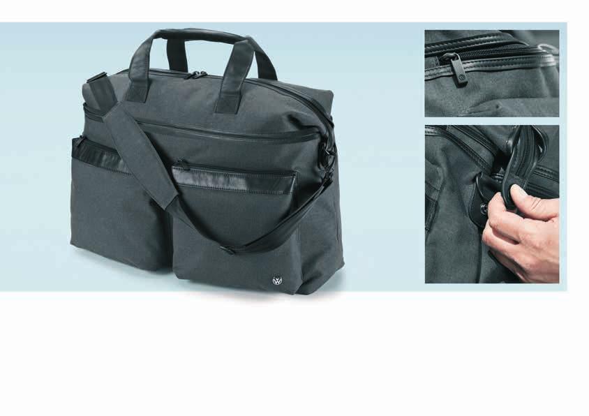 WEEKENDER TRAVEL BAG Travel with the light, robust bag. Leather handles and a large main compartment with a zip fastener. Plus, a zip pocket and two slot pockets can be found inside.