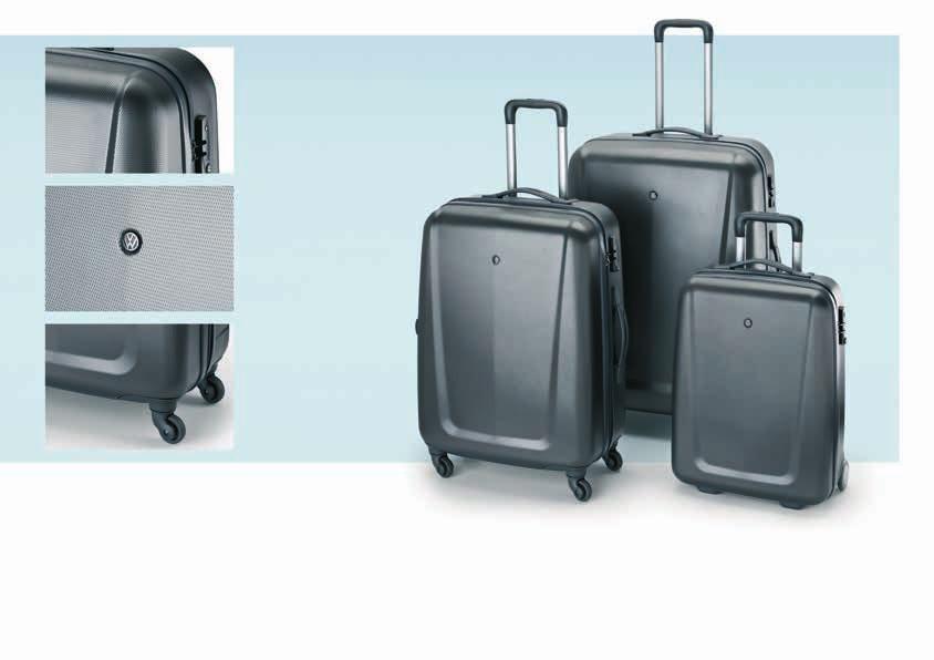 Trolley case set, 3 part The travel trio: The set consists of three light, extremely durable suitcases with carry-handles, ball-bearing mounted
