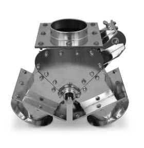 The valve has a rectangular fabricated design and is rated for only 20-inch WC differential pressure.