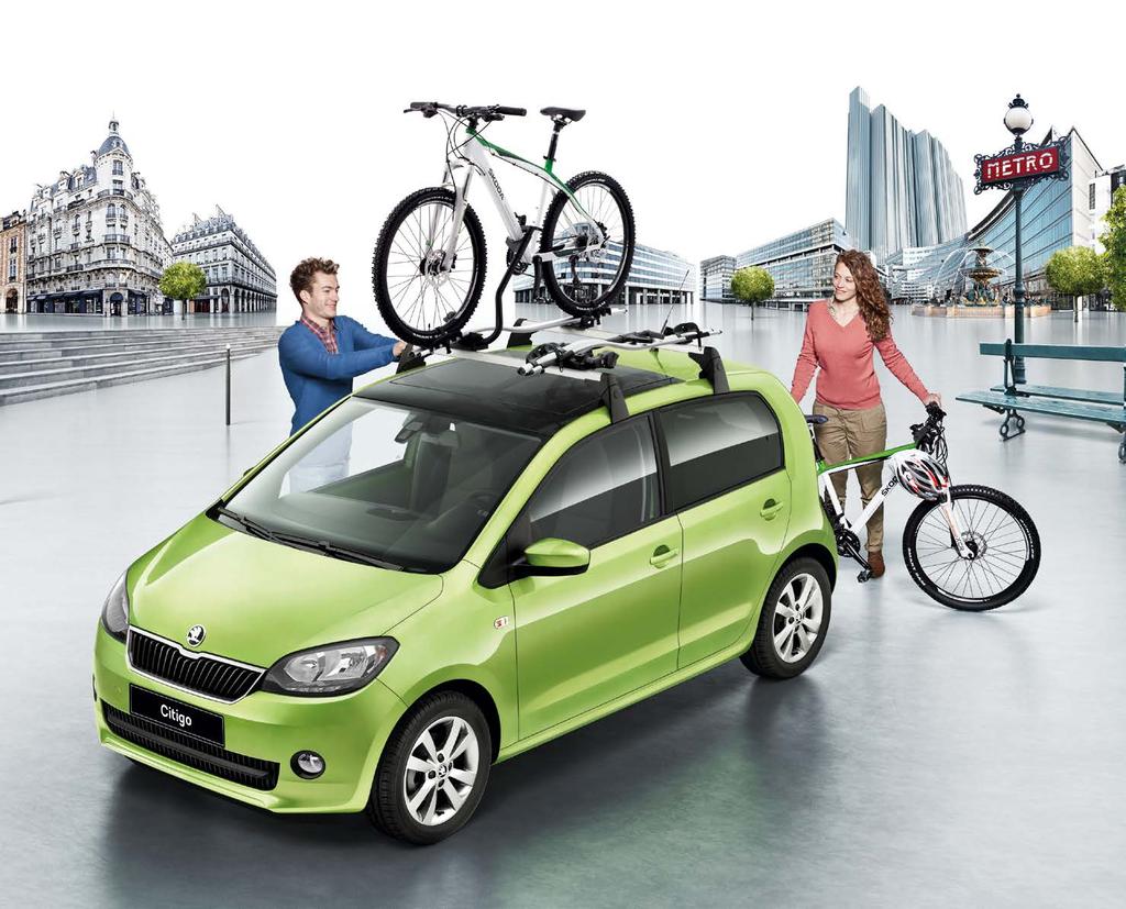 18 TRANSPORT 19 While the Citigo s generous interior offers ample space for shopping, luggage and even the odd picnic hamper, when it comes to bikes and skis we recommend adding a little extra