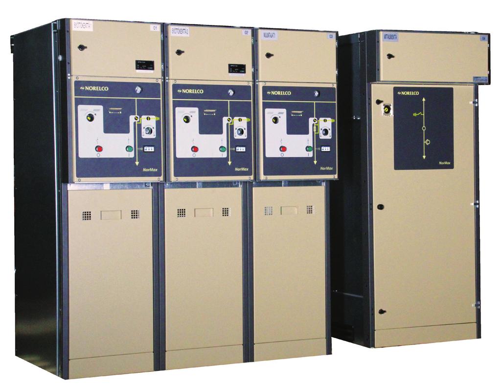 NorMax MODULAR MEDIUM-VOLTAGE SWITCHGEAR 4 Structure of NorMax Cubicle type switchgear with partitions NorMax is a cubicle type switchgear that has partitions separated with metal sheets.