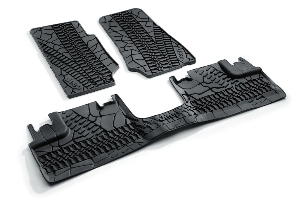 PERSONALISATION RUBBER FLOOR MATS * RUBBER FLOOR MATS Front and rear set. For 4 doors version only.