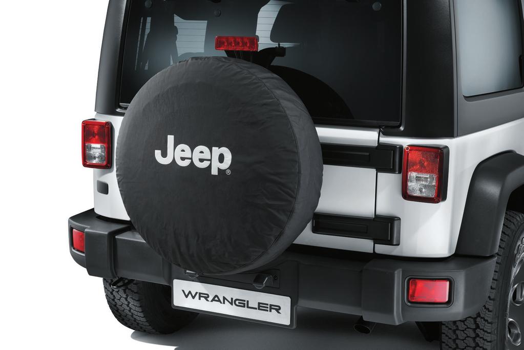 * Picture not present in the catalogue SPARE TYRE COVER Black denim with white Jeep logo. Fits P255/75R17, LT255/75R17 and P255/70R18 tyres. REF.