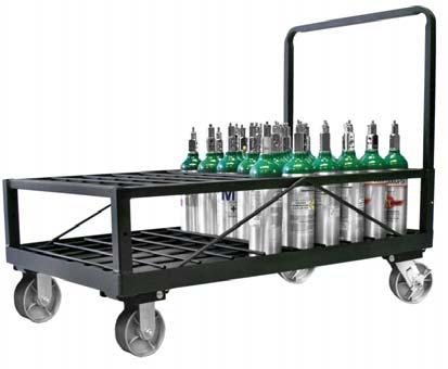 M6 INDUSTRIAL CARTS 100% welded ASTM A513 steel supports with durable powder coat paint finish Rugged, heavy-duty design with reinforced steel tube frame Straight handle for cart-to-cart nesting in