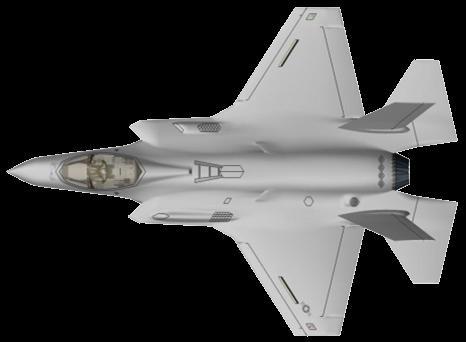 F-35 Characteristics Key Attributes: Stealth Integrated Avionics A/G Munitions Intraflight DL Adv A/C Survivability General Features Single seat Speed: 750 kts or 1.