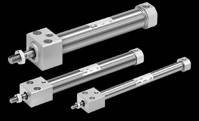 R Series Specifications Square rod cover makes direct mounting possible Space saving Because it is a directly mounted type without using brackets, its overall length is shorter, and its installation