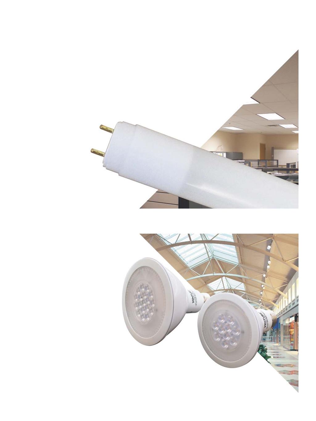 LED T8 RETROFIT L AMPS Venture Lighting s T8 LED retrofit lamps use up to half the energy and offer up to twice the life compared to standard T8 fluorescent.