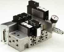 Valve Manifolds VS8 Series x/, x/, 5/ and 5/ valves ISO 507-, Size 8 mm V DC or 5V C Multipole Integrated Fieldbus Field expandable with single addon stations Dual spool technology VS8G Glandless