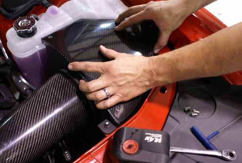 shown to the new carbon fiber intake tube.