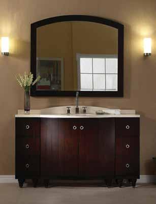 Vanity 121 lbs $1695 Dark Espresso finish Interior bottom drawer in cabinet Use with vanity top
