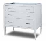 Functional drawers only See page 85 for vanity top selections 24 w x 22 d x 34 h V-MANHATTAN-30WT Manhattan Vanity 120 lbs $1485 White finish 2 Functional drawers only See page 85 for vanity top