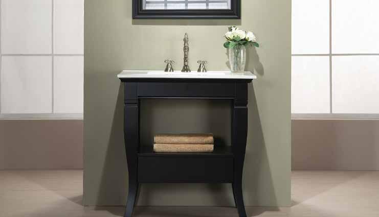 Doors 85 lbs $1425 Black finish See page 84 for vanity top selections