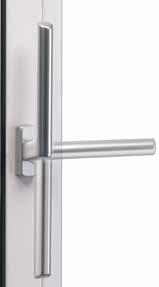 Locking bolt Two locking bolts generate the 15-mm, handle-driven closing and opening movement of the sash.