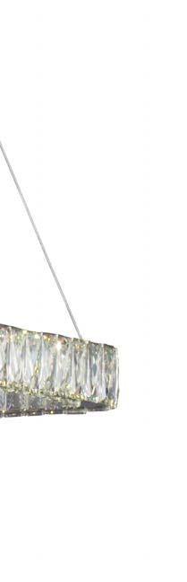 estella LED Pendant, Polished Chrome finish with K9 Crystals, dimmable*, 4000K L919670CH Pendant 29-1/2 L