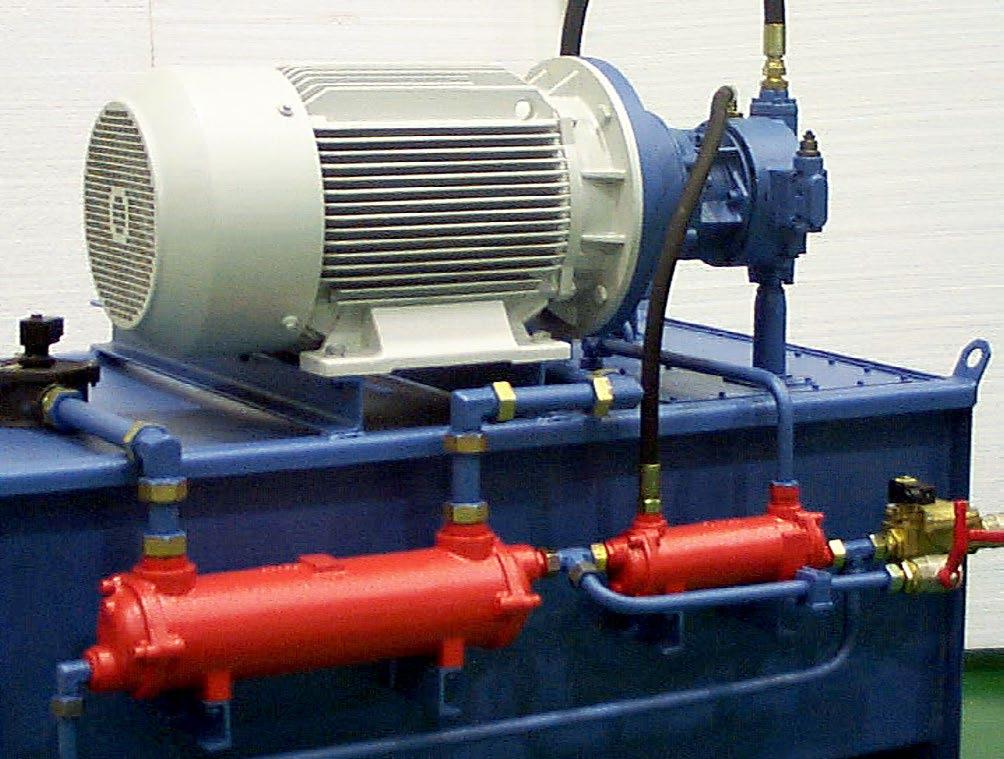 The most common systems are heat exchangers water-oil or airoil.