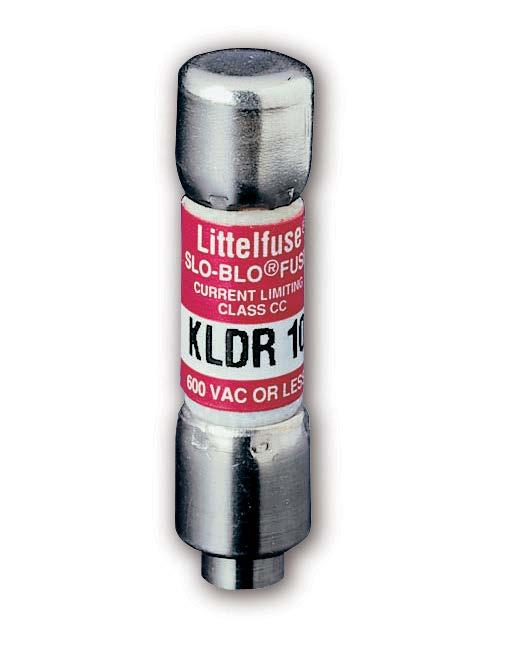 Fuses UL Class CC CLASS CC - KLDR / KLKR SERIES FUSES UL Class CC Fuses KLDR Series 600 Vac/300 Vdc Time-Delay /0-30 A Voltage Rating Ampere Range Interrupting Rating Approvals Material Environmental