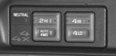 Automatic Transfer Case (If Equipped) The transfer case switches are below and to the left of the climate controls. Use these switches to shift into and out of four-wheel drive.