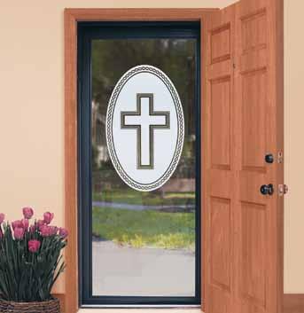 Faith Etched Glass SEE-THRU Available in 16 x 74 & 32