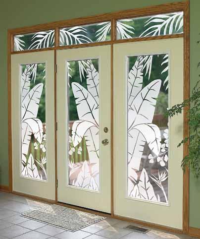 Tropical Oasis Etched Glass SEE-THRU up