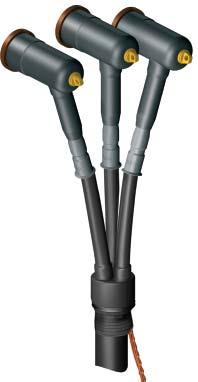 Insulating boot KAP 300 U, 1 4 kv Use For XLPE- and EPR-insulated 1- or 3-core cables with Al or Cu conductor, for 1 4 kv, indoors.