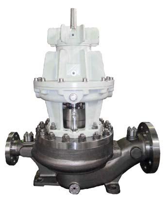 meets all requirements of API 610 Vertical, normal priming, single-stage pump of process design Discharge and