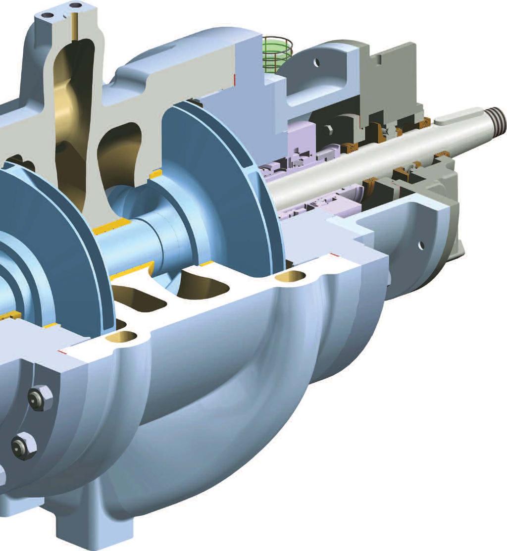 shaft for ease of assembly Optimised rotor dynamics & power transmission
