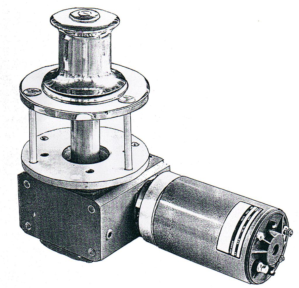 Model No. 12G Electric Operated Vertical Capstan Anchor Windlass Up to 40 pound Anchor A small compact vertical capstan anchor windlass for yachts of 24 to 35.