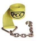 PCC FLATBED PRODUCTS PCC Standard Winch Straps are offered in 2, 3 and 4 inch webbing widths and have heat seared ends to prevent fraying.