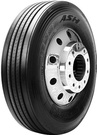 ASH+ Premium steer axle tire for long-haul applications offering excellent traction and sharp steering Directional tread design offers excellent road grip & wet traction De-coupling grooves & wider