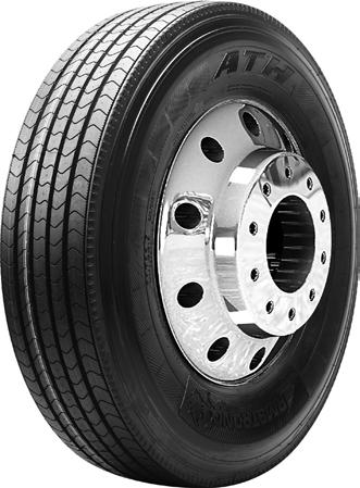 ATH Premium trailer tire for long haul application offering extraordinary mileage and resistance to uneven shoulder wear Uniquely designed shoulder grooves provide