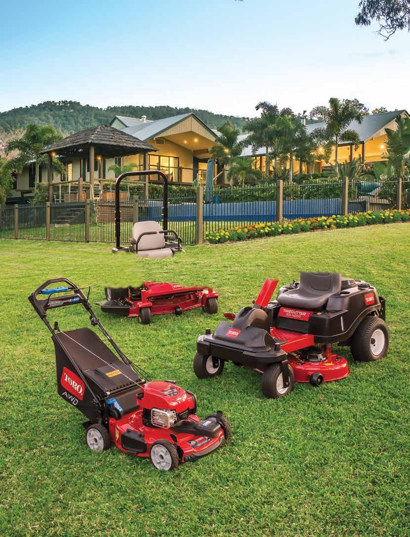 OVER 100 YEARS OF CUTTING EDGE INNOVATION Toro Australia is a leading supplier of equipment to the professional landscape contractor, residential, golf, sports field, municipal, construction and hire