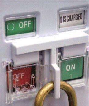 4-4. Lock in OFF Procedure 1) Open the OFF button cover shown in Fig. 30.