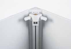 molded-in corner slots and provides either flush positioning with the box top or adjustability down in the