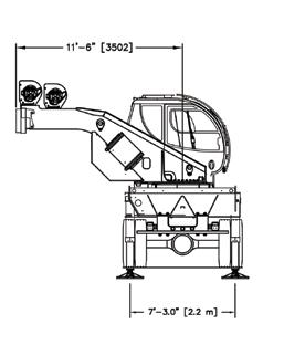 OUTRIGGER EXTENSION Full Extension ////////////////////////////////////////////////////////////// Middle Extension Full Retraction SUB FRAME Pedestal sub-frame and stabilizers are mounted to chassis