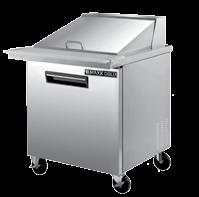 SANDWICH STATIONS Stainless steel interior & exterior CFC Free Polyurethane insulated walls and doors Standard recessed door handles Adjustable, heavy-duty wire shelves, each unit comes with one per