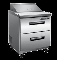 220V/50Hz and 208-20V/60Hz Maxx Cold X-Series Sandwich Stations provide the perfect blend of durability and accessibility to allow for quick and easy preparation of sandwiches, salads,and more at a
