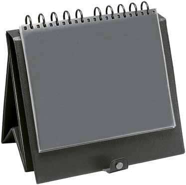 Easel Binders, Archival Protective Sleeves, Art Envelopes 7 Easel Binders Doubles as a presentation binder or position as a flip chart easel. Black grain finish laminated vinyl cover.
