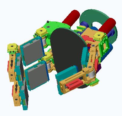 Figure 4: On the left is a CADD model 4 of the hand designed by Eduardo Torres-Jara and on the right is the CADD model of the arm for