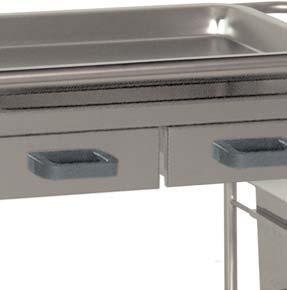 TROLLEYS DRESSING TROLLEYS Two detachable pressed trays with dimensions 600 x 400